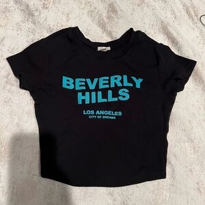 Garage Black and Blue crop top